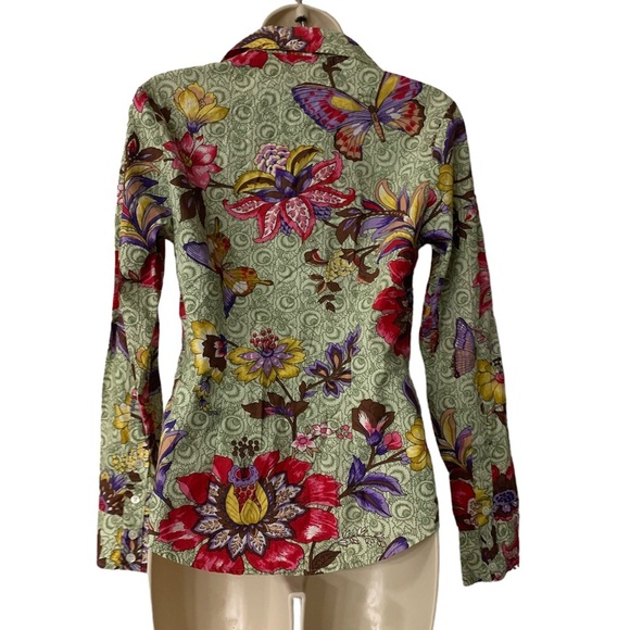 Alara bright color floral button down. - Picture 3 of 4